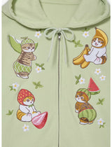 Mofusand Fruit Cats Embroidered Zippered Hoodie by BoxLunch