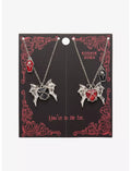 Cosmic Aura Heart Bat Coffin Best Friend Necklace Set