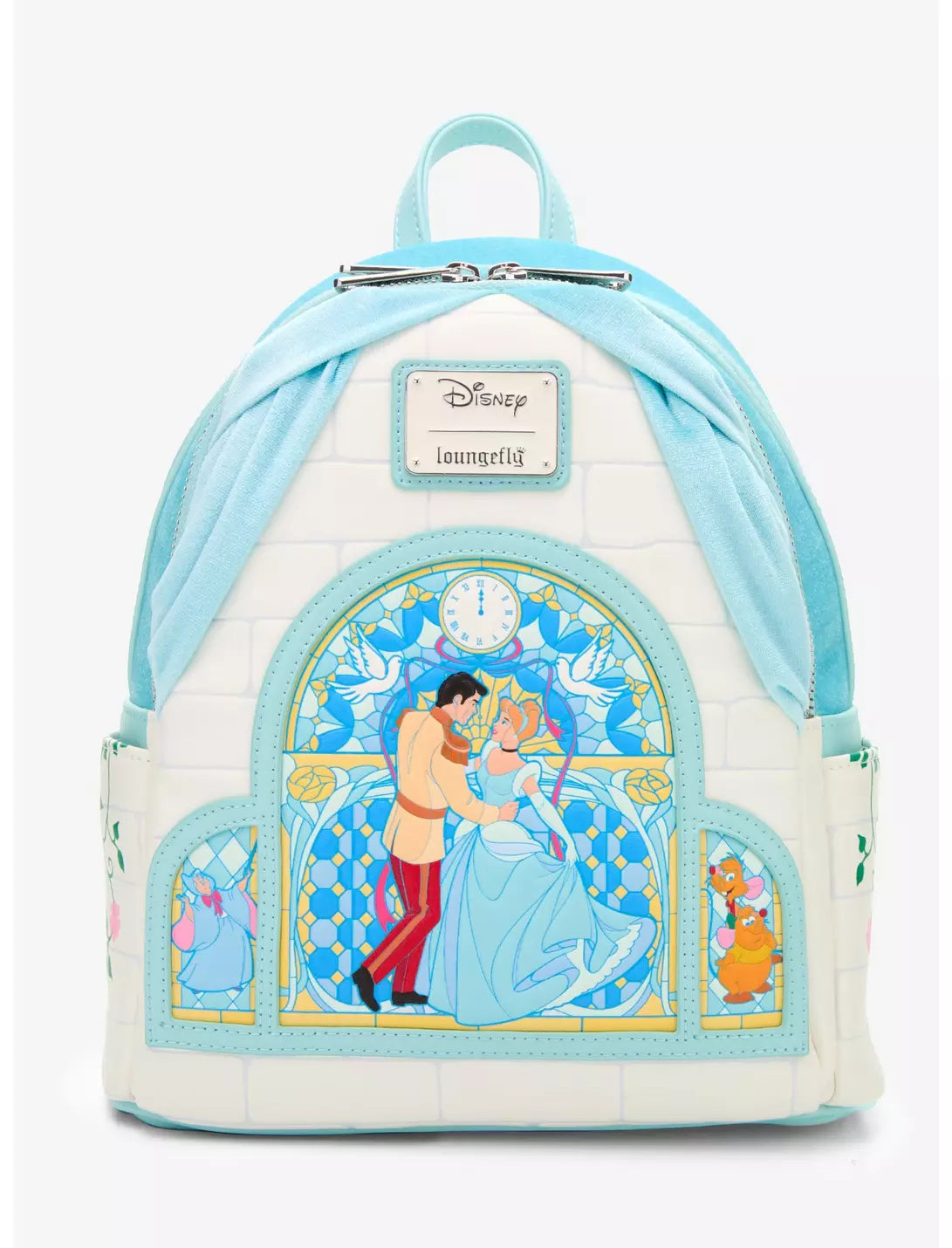 LOUNGEFLY x DISNEY Cinderella Stained Glass Portrait Mini Backpack
