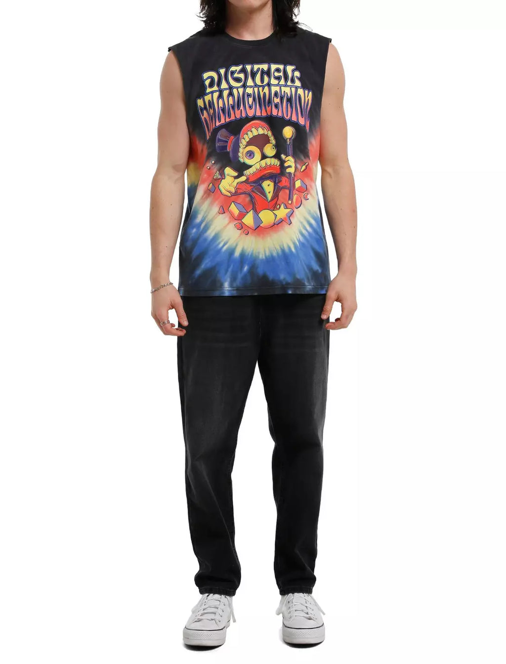 The Amazing Digital Circus Digital Hallucination Tie-Dye Muscle Tank Top