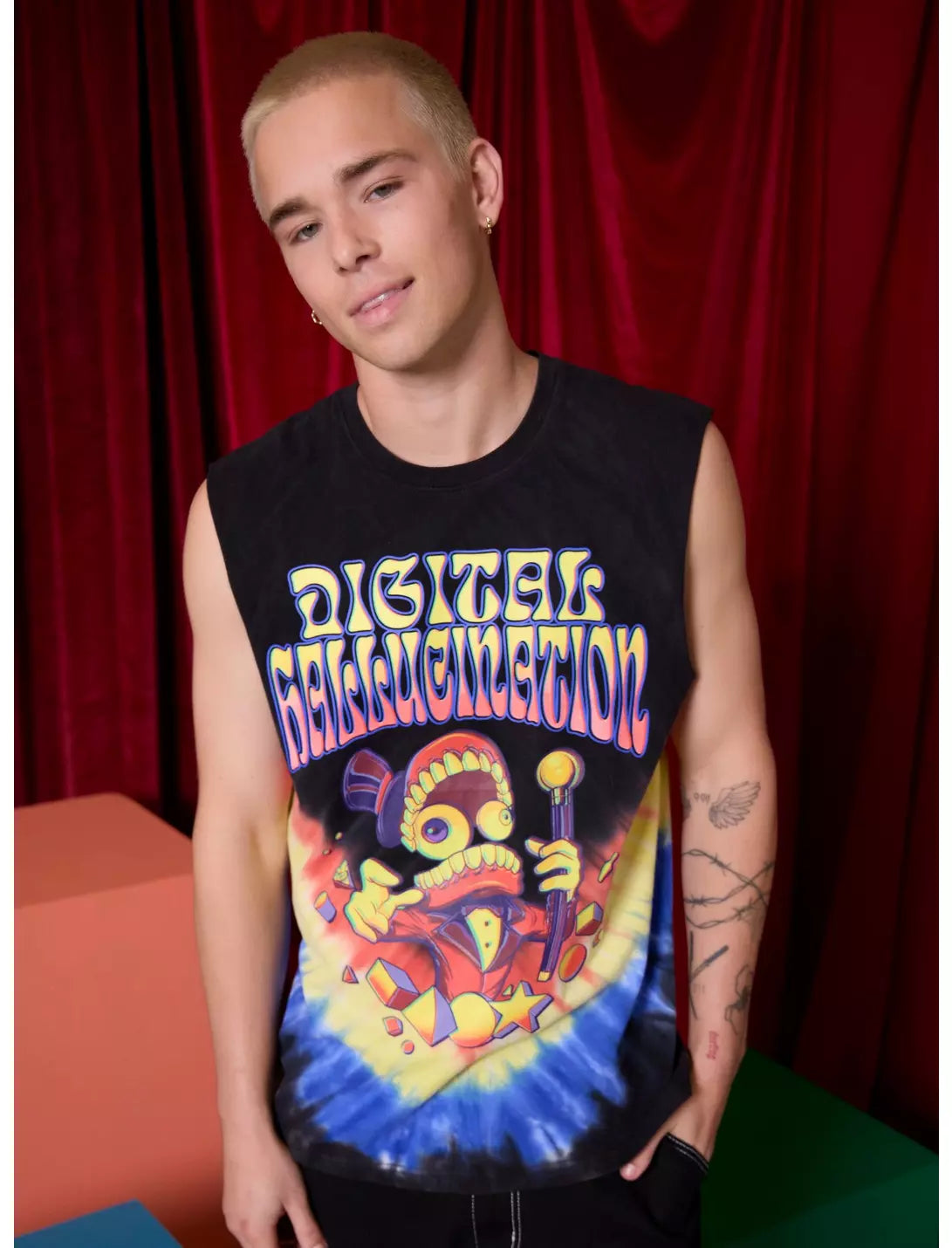 The Amazing Digital Circus Digital Hallucination Tie-Dye Muscle Tank Top