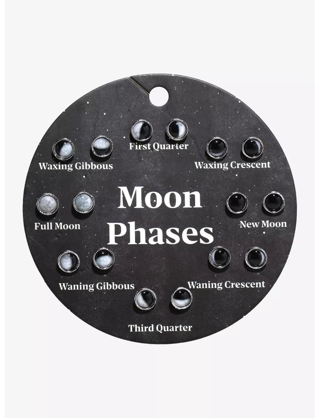 Moon Phases Stud Earring Set