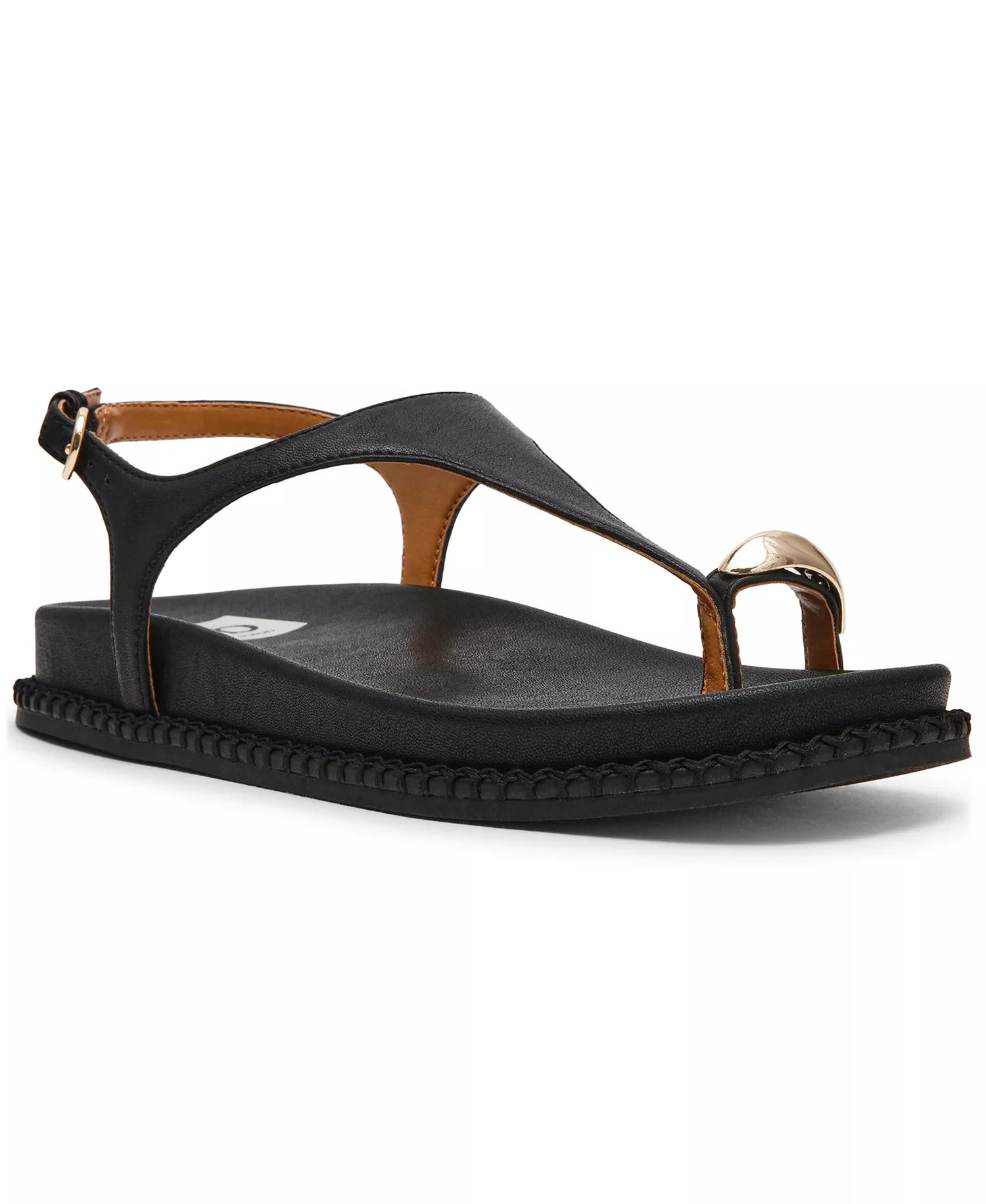 Dolce Vita Women's Pacey Round Toe Ring Footbed Flat Sandals Size 8.5