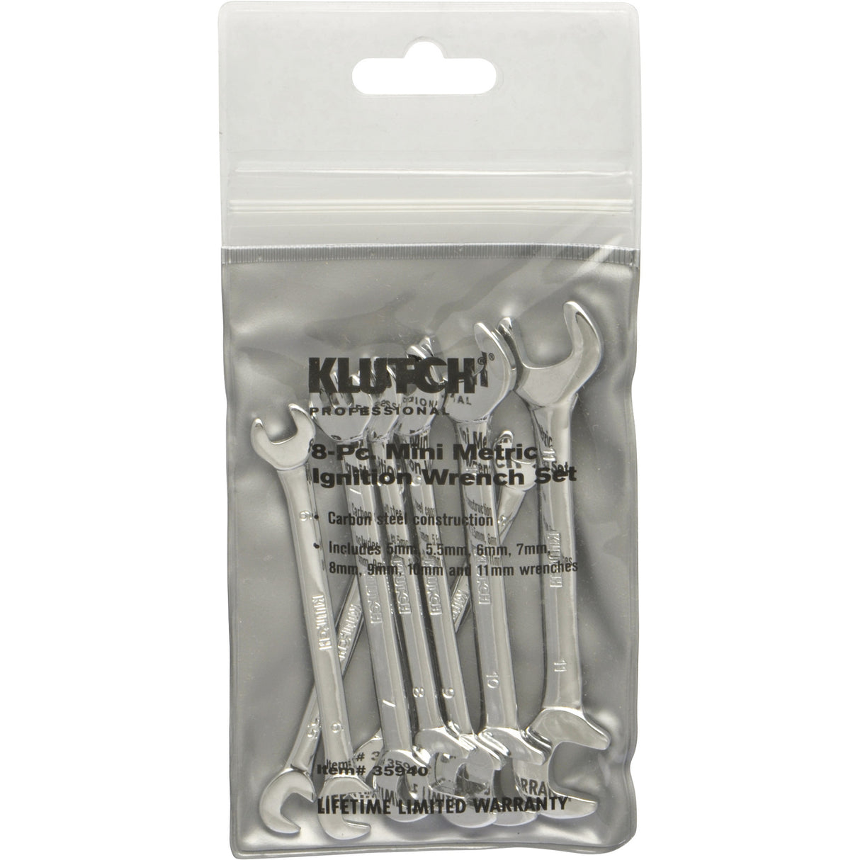 Klutch Mini Ignition Wrench Set, 8-Pc., Metric
