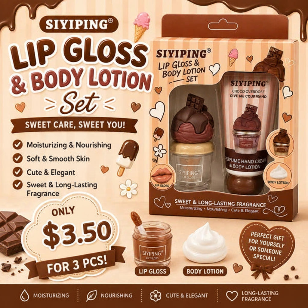 SIYIPING LIPGLOSS & HAND CREAM-CHOCO OVERDOSE