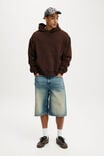 BOX FIT HOODIE IN DARK OAK