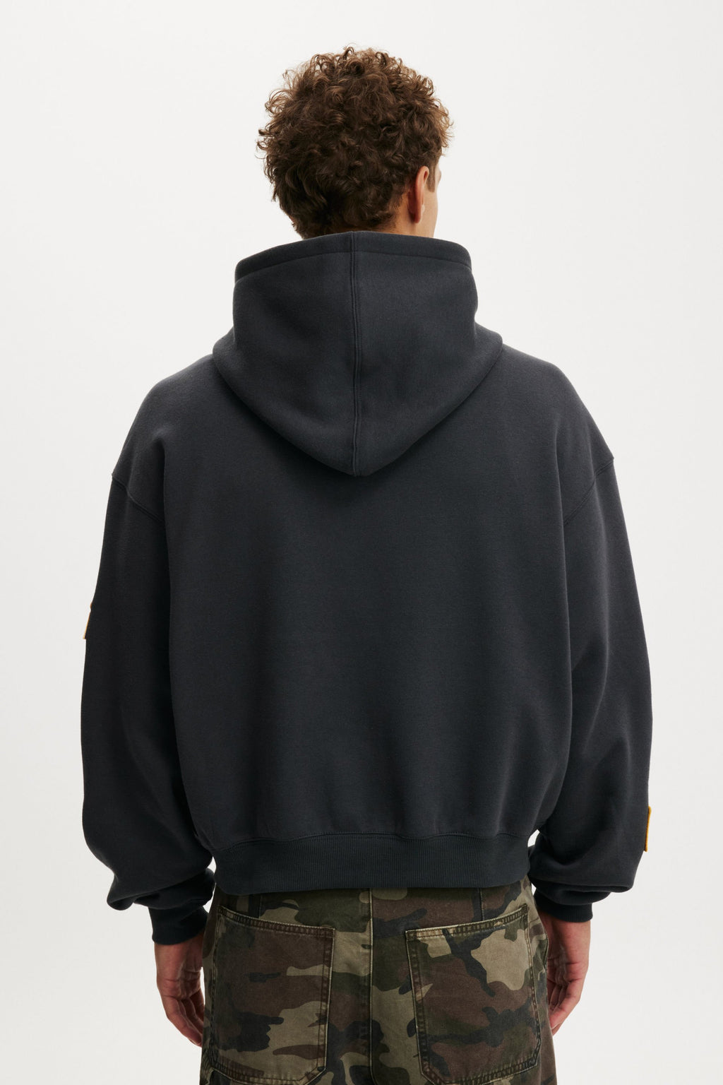 Cotton-On Cropped Zip Up Graphic Hoodie
