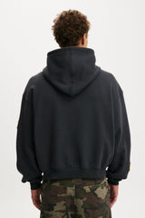 Cotton-On Cropped Zip Up Graphic Hoodie