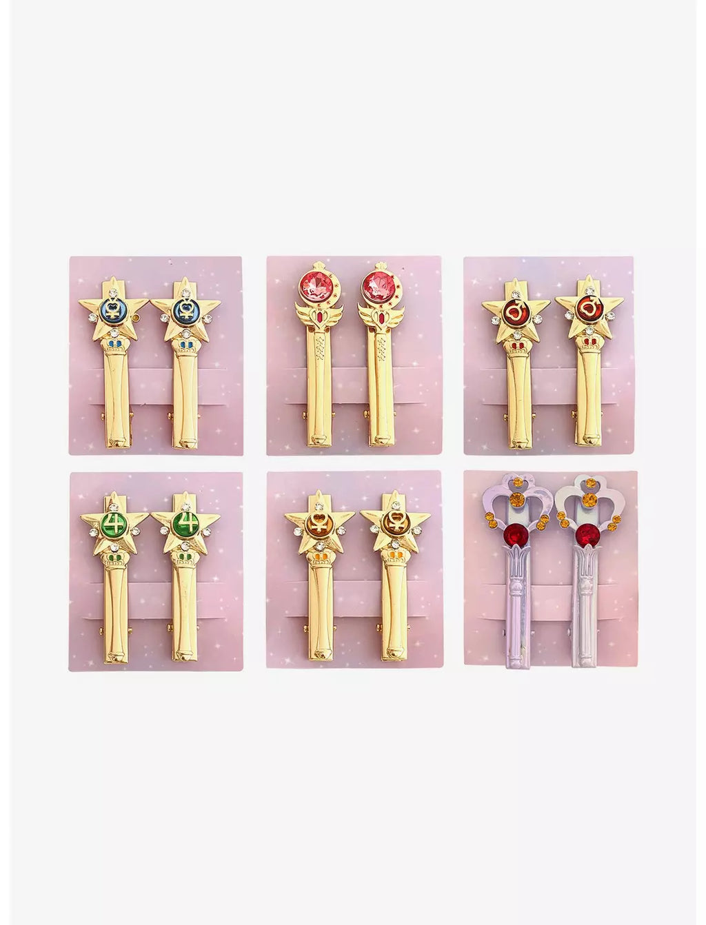 SAILOR MOON Pretty Guardian Sailor Moon Scepter Blind Box Hair Clips - NIB