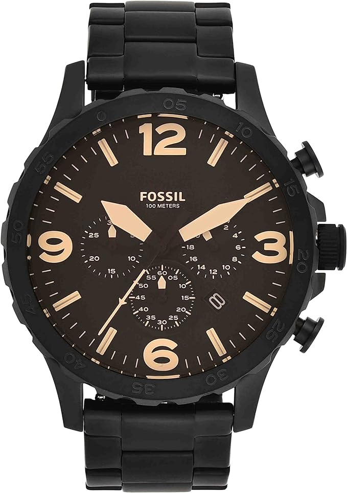 FOSSIL Nate Chronograph Smoke Stainless Steel Watch (NEW, OPEN BOX)