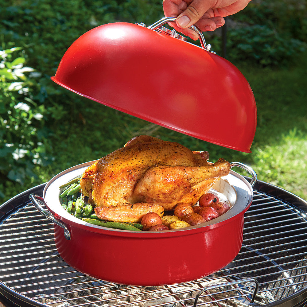 Nordic Ware Full-Size Stovetop Kettle Smoker - Red