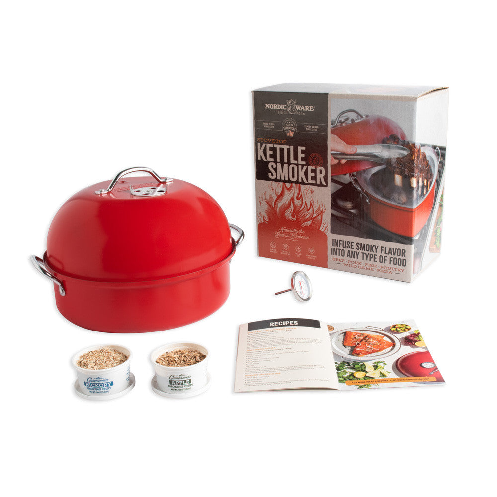 Nordic Ware Full-Size Stovetop Kettle Smoker - Red