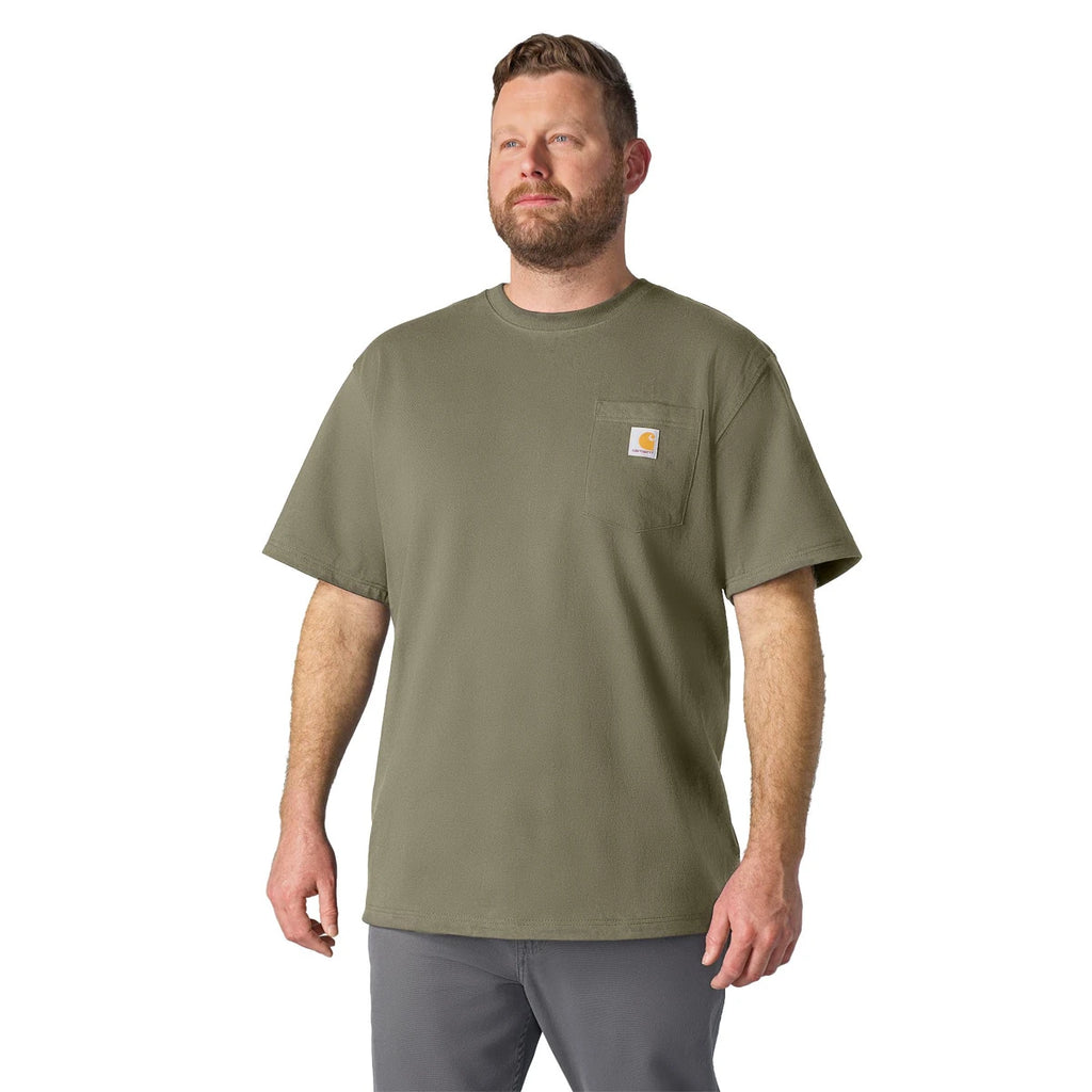 *Carhartt Men's Iconic K87 Pocket T-Shirt, Dusty Olive, XL