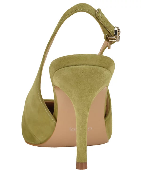 *GUESS Women's Princelsa Pointed Toe Slingback Pumps, Light Green. Sz 7.5M