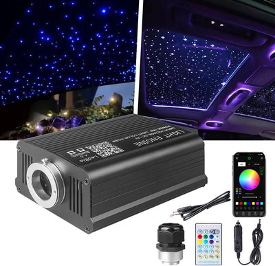 Twinkle Starlight Headliner Light,16W 500pcs 6.5ft LED Star Ceiling Fiber Optic Light Kit APP/Remote Control for Car/Home/Party