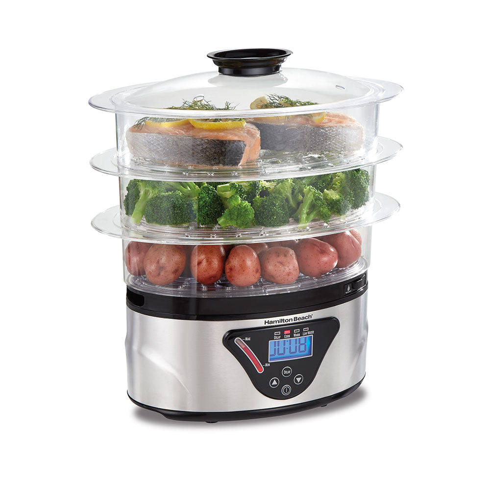 HAMILTON BEACH 3-Tier Digital Food Steamer - Model: 37545MN