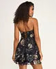 Macys KATIA RAE Juniors' Lace-Up Back Strapless Sequined Floral Mini Dress Size S