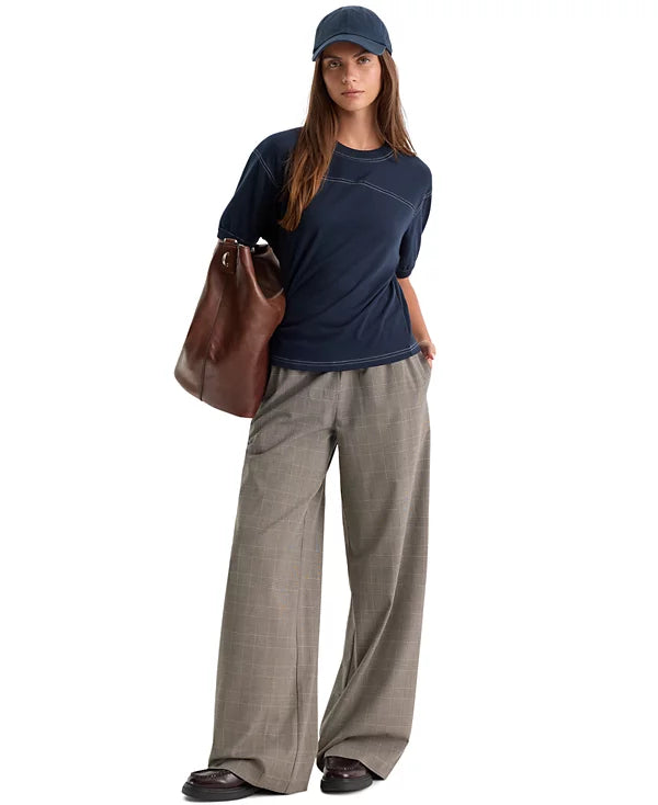 Good American Women's Straight-Leg Pull-On Trouser Size L