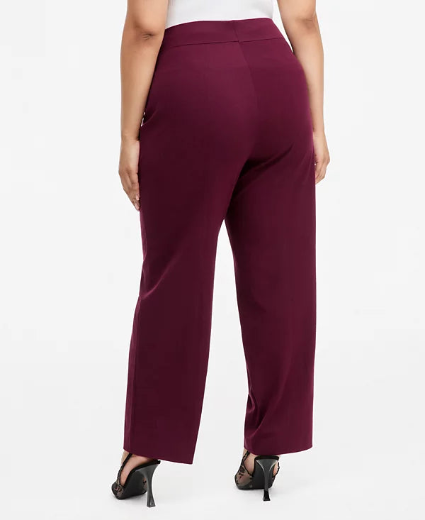 I.N.C. International Concepts Plus Size Incredible Stretch Straight-Leg High-Rise Pull-On Pants Size 16W