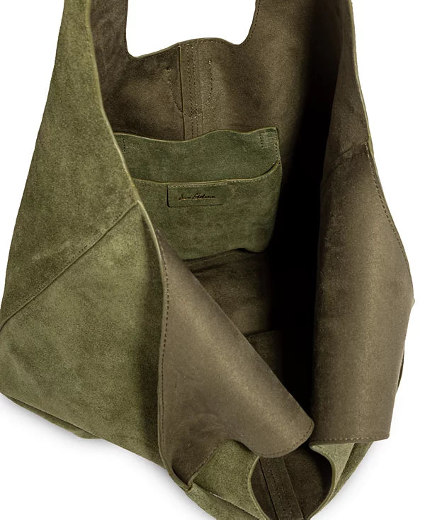 Sam Edelman Suede Lucy Buckle Medium Tote Handbag