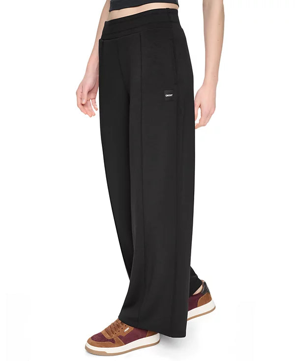 DKNY Sport Women's High-Rise Wide-Leg Pants with Pintucks Size M