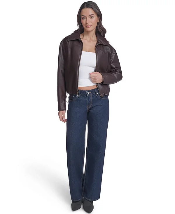 Levi's Women's Western Yoke Bubble Hem Bomber Jacket Size L