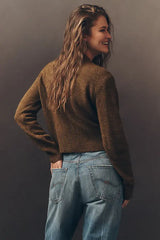 Anthropologie Pilcro Crystal V-Neck Cardigan Sweater Bronze Size: XS