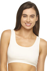 Organic Cotton Bralette for Women - Cloud - Large