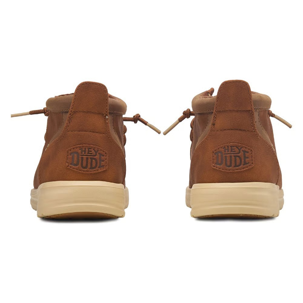 *Hey Dude - Wally Mid GripR Full Grain Leather, Robe Brown/Mole Brown, Mens' 11