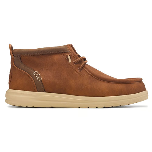 *Hey Dude - Wally Mid GripR Full Grain Leather, Robe Brown/Mole Brown, Mens' 11