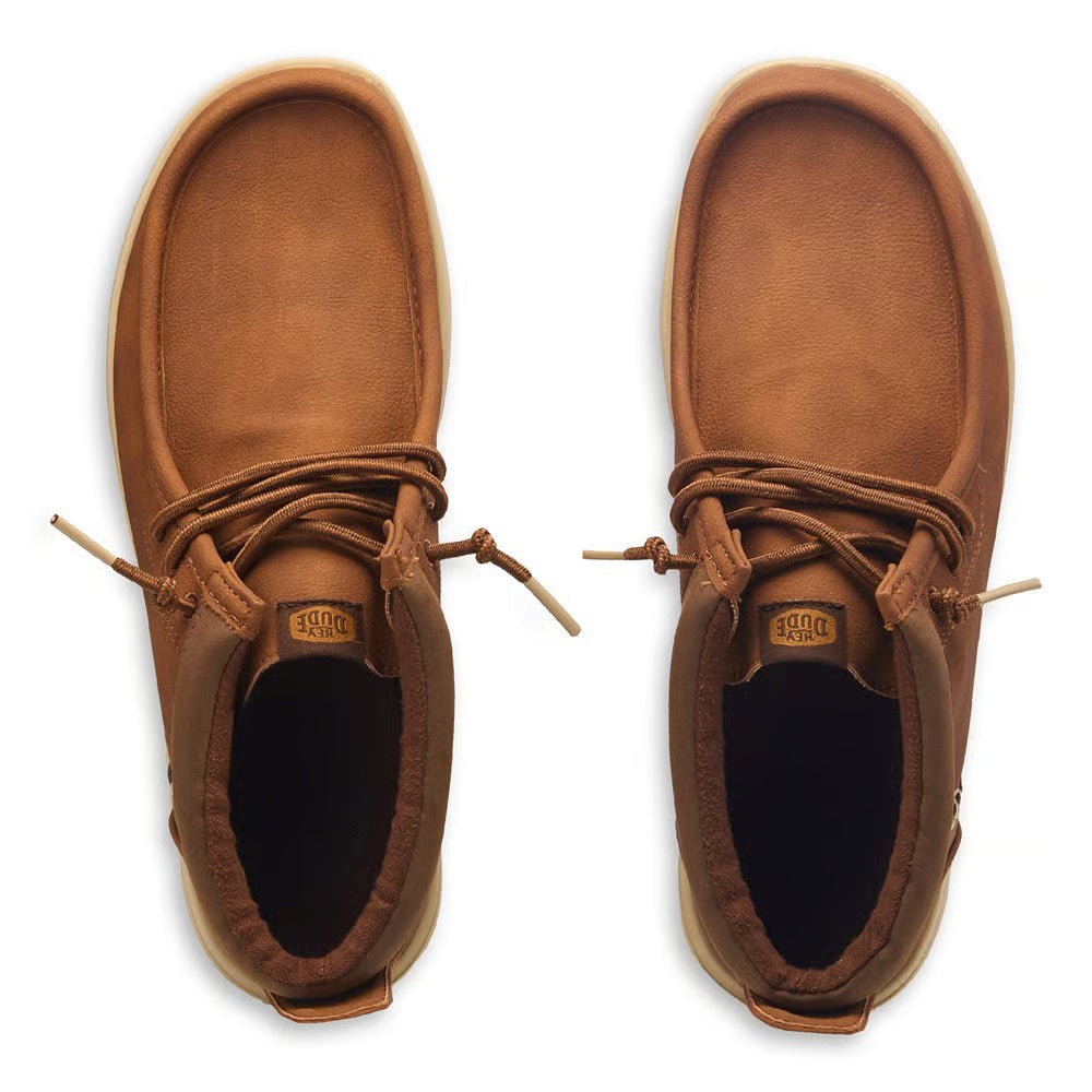 *Hey Dude - Wally Mid GripR Full Grain Leather, Robe Brown/Mole Brown, Mens' 11