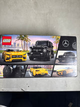 LEGO Speed Champions Mercedes-AMG G 63 & Mercedes-AMG SL 63 F1 Toy Car, Formula 1 Vehicle Set for Kids, 2 Building Sets with 2 Driver Minifigures, Convertible Toy Car Gift for Boys and Girls, 76924