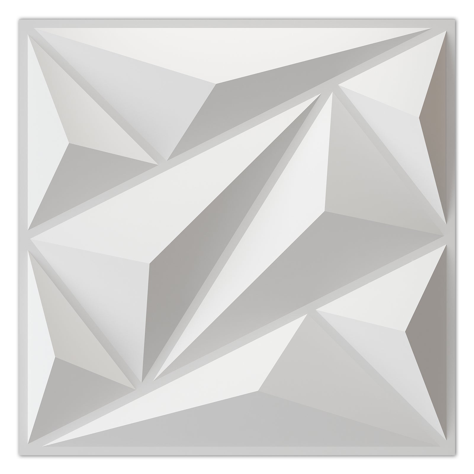 A10311WT33-Art3d-33 Pack 3D Wall Panel Diamond for Interior Wall Décor, Art3dwallPanels PVC Flower Textured Wall Panels for Living Room Lobby Bedroom Hotel Office, White