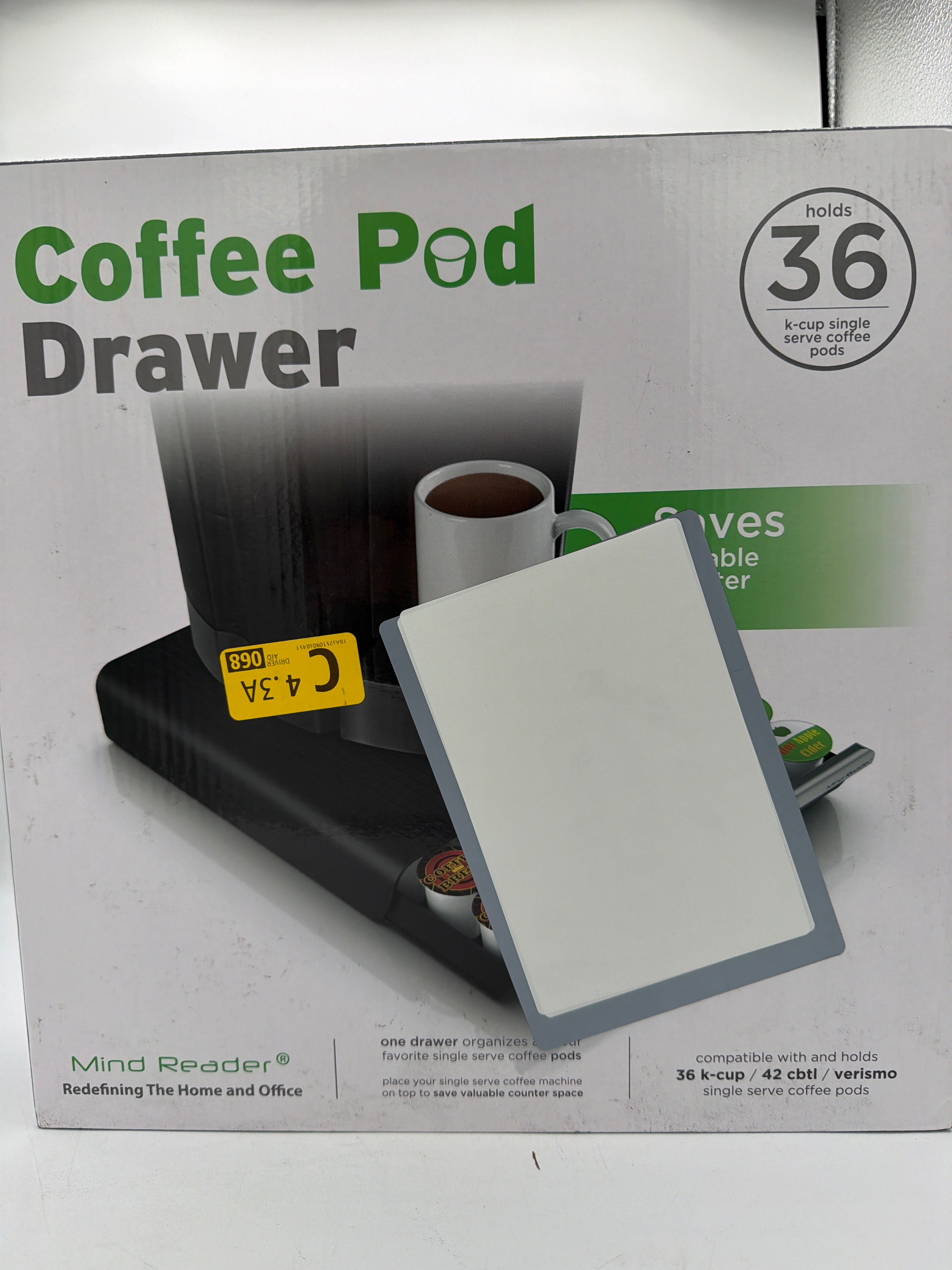 Mind Reader Single Serve Coffee Pod Drawer, 36 Pod Capacity