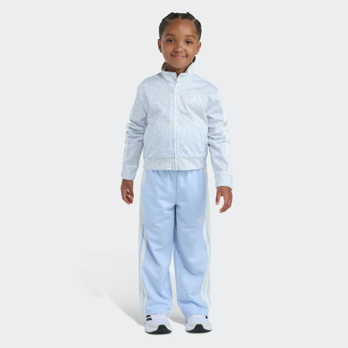 * Adidas 3S AOP TRICOT JACKET PANT SET girls 6x