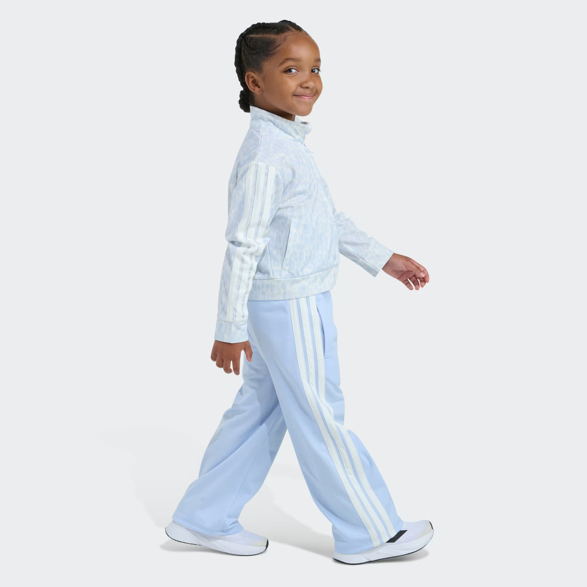 * Adidas 3S AOP TRICOT JACKET PANT SET girls 6x