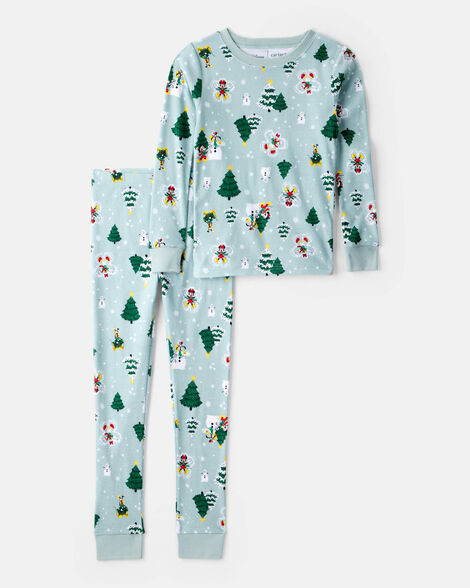 Carter's Kid Disney© Mickey Mouse 2-Piece Holiday Pajamas - Blue 4T
