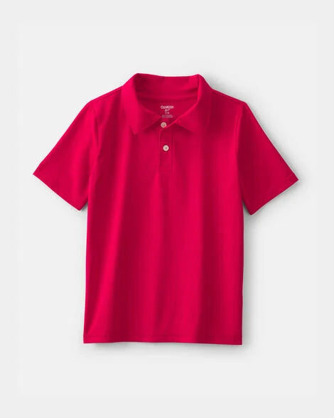 OSH KOSH B'GOSH Boys Uniform Active Polo Shirt - Red - 10