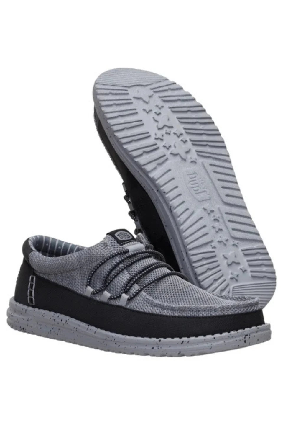 HEY DUDE - Men's Wally Guard Stretch Sox, Flannel Grey Multi (Men 14)