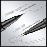 HelloKiss | Precise Liquid Brow Double-Head Ink Pen in Brown | #02
