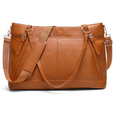 Elle - Leisure Luxe 33L Vegan Leather Weekender Duffel Bag - Brown