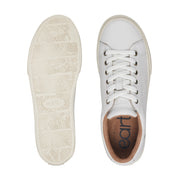 Earth Women's Dailey Leather Lace-Up Sneakers Size:7M white