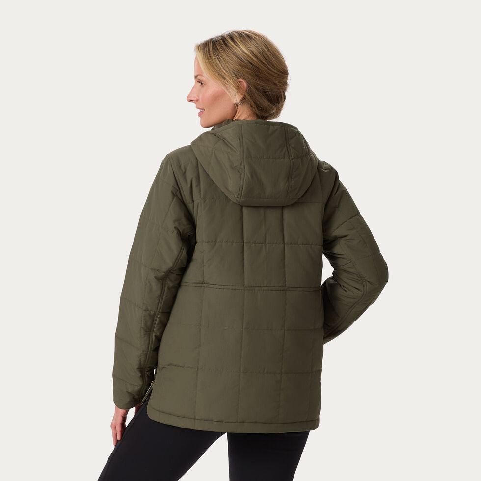 Duluth Women's AirLoc Popover Jacket, Vintage Olive - XS