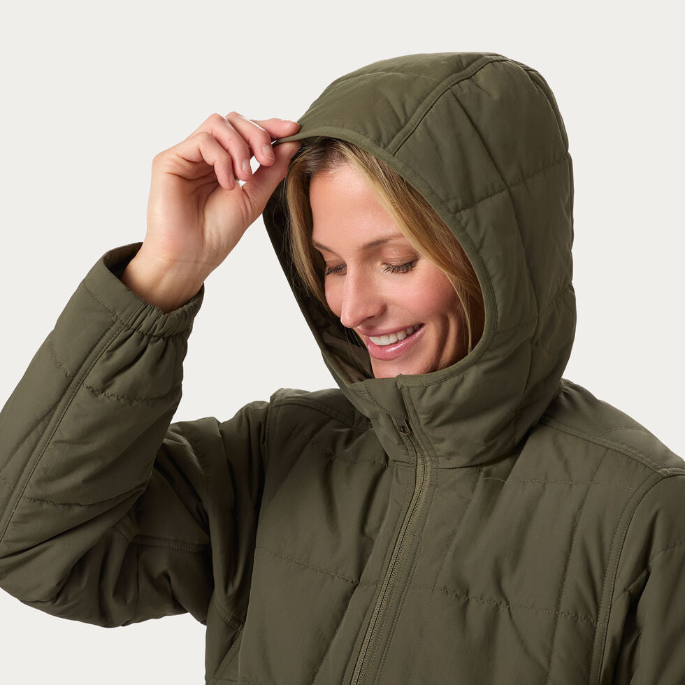 Duluth Women's AirLoc Popover Jacket, Vintage Olive - XS
