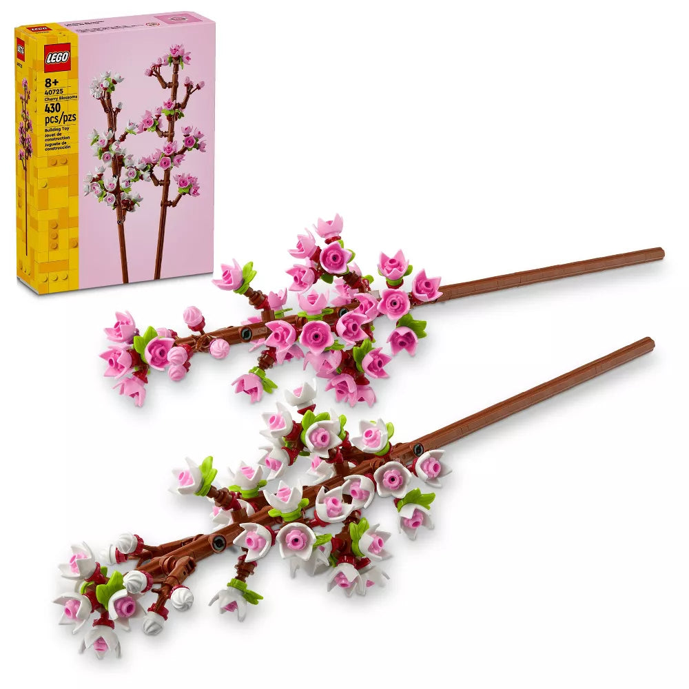LEGO Flowers Celebration Gift, White and Pink Cherry Blossom 40725