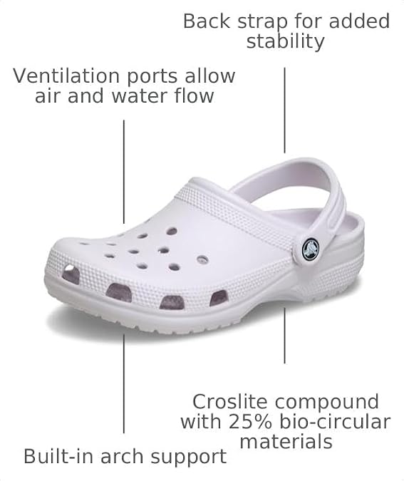 Crocs Unisex-Adult Classic Clog, Grape Ice, 15 Women/13 Men