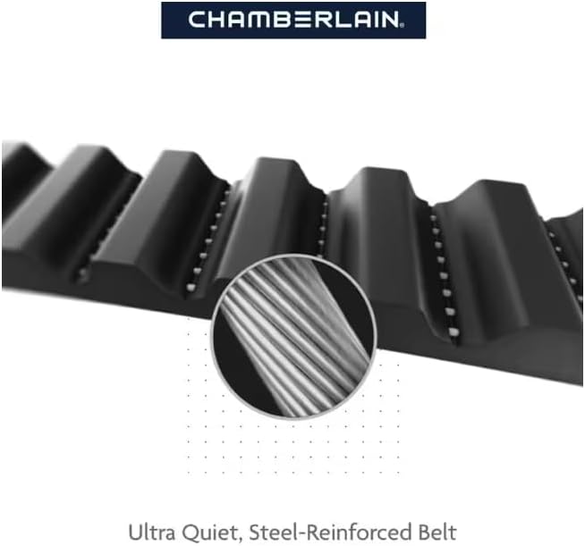CHAMBERLAIN B2211T 1/2 HP Smart Quiet Belt Drive Garage Door Opener with Battery Backup