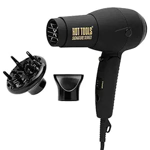 Hot Tools Pro Signature 1875W Folding Handle Hair Dryer | Compact, Perfect for Travel (New Open Box)