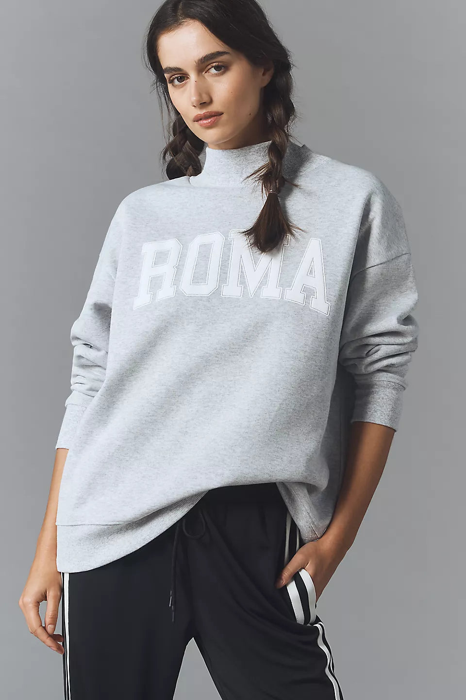 By Anthropologie Mock-Neck City Sweatshirt Size: M