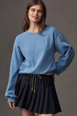 Anthropologie The Niki Bubble Sweatshirt by Pilcro Blue Size: M